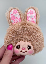 Monchhichi Sweet Chimutan Beige Bunny Plush Coin Bag