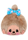 Monchhichi-Chan Floral Bow Plush Coin Bag in Beige