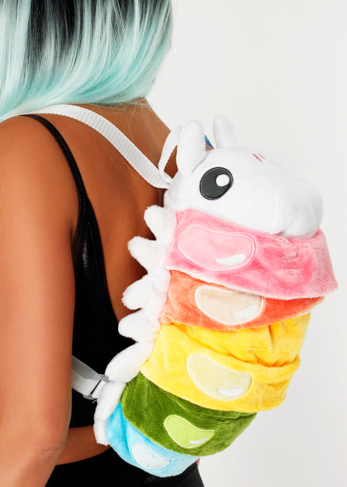 Rainbow Roly Poly Plush Backpack