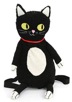 Furry Black Cat Plush Backpack