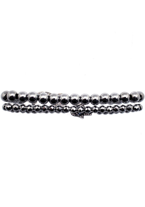 7 LUXE Divine Hamsa Bracelet Set in Silver