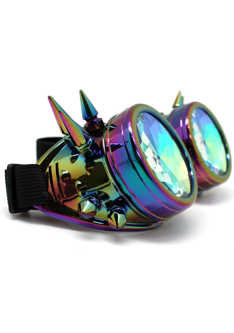 7 LUXE Dragon Slayer Kaleidoscope Goggles in Iridescent Rainbow