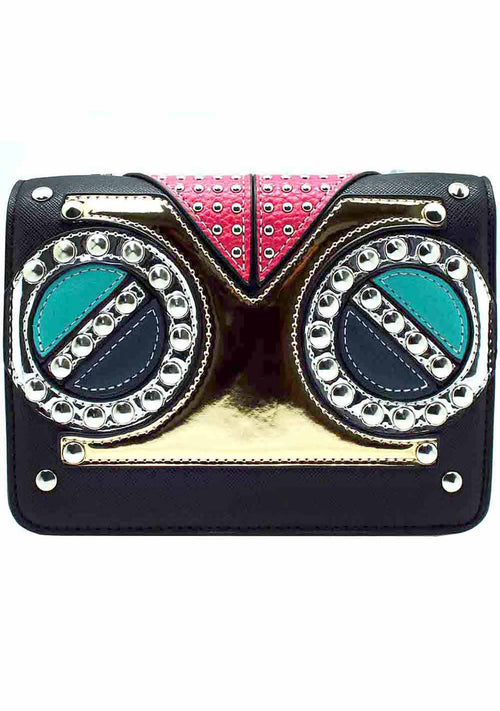 7 LUXE Studded Owl Crossbody Bag