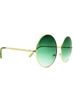7 LUXE Sunrise Fade Round Sunglasses Gold/Green