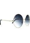 7 LUXE Sunrise Fade Round Sunglasses Silver/Black