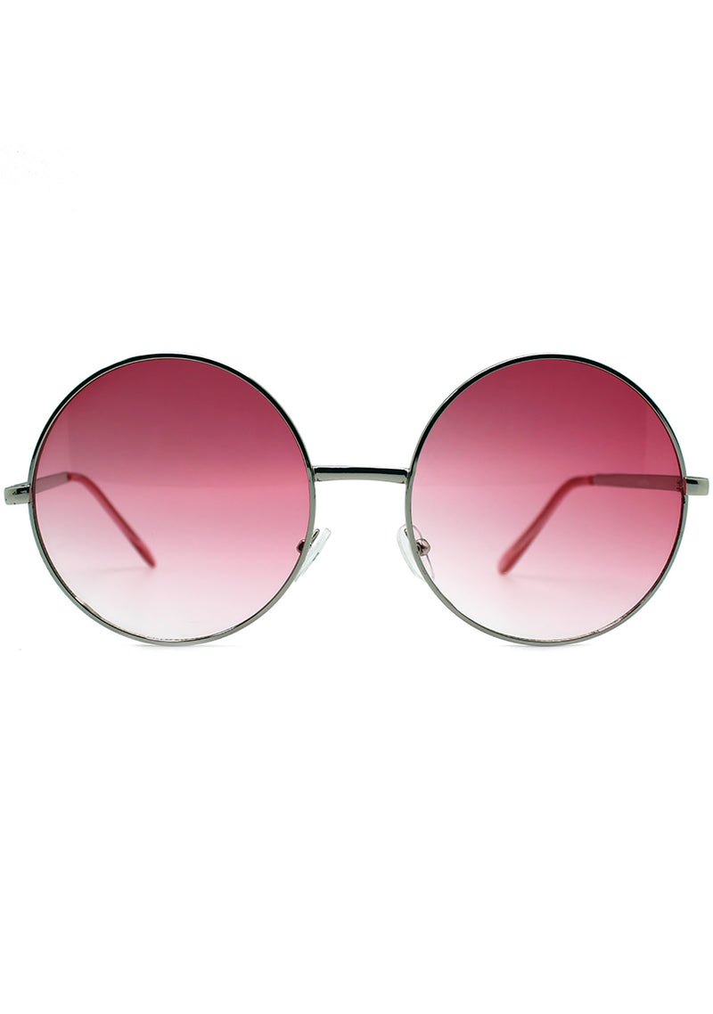7 LUXE Sunrise Fade Sunglasses Silver/Red