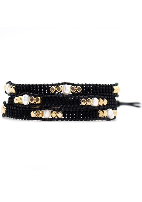 7 LUXE X Katie Soleil Mandala Triple Wrap Beaded Bracelet