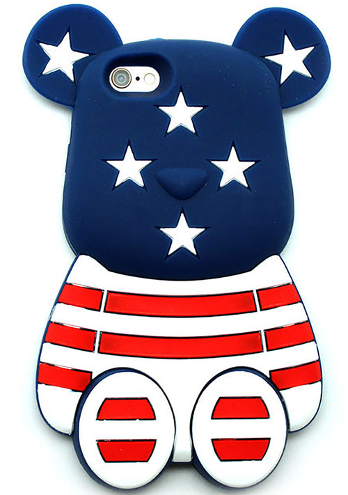 7 LUXE Freedom Bear Silicone Case for iPhone 6