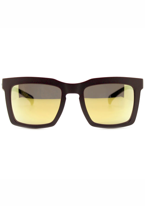 Adidas Originals Oversized Square Mirror Sunglasses in Brown/Gold