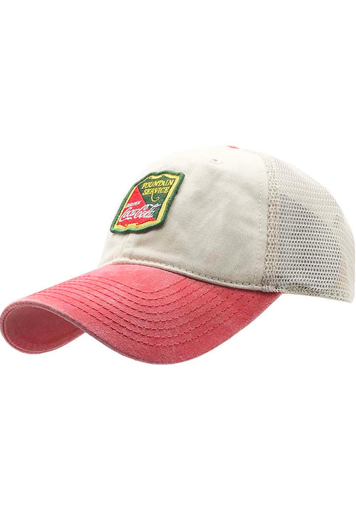 American Needle X Coca-Cola Raglan Bones Hat in White/Red