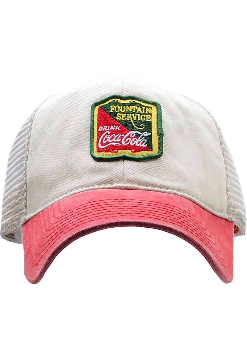 American Needle X Coca-Cola Raglan Bones Hat in White/Red