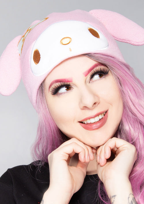 Sanrio My Melody 3D Plush Cosplay Beanie