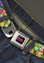 Nickelodeon Invader Zim Gir Scattered Tie Dye Seatbelt Belt