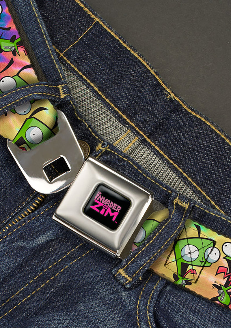 Nickelodeon Invader Zim Gir Scattered Tie Dye Seatbelt Belt