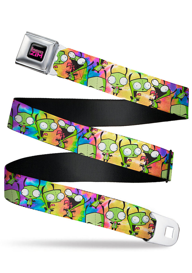 Nickelodeon Invader Zim Gir Scattered Tie Dye Seatbelt Belt