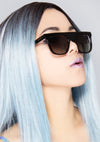 Stevie Sunglasses in Black/Gray Gradient