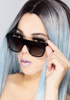 Stevie Sunglasses in Black/Gray Gradient