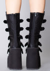 SWING 230 Black Heart Black Platform Boots