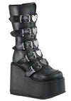 SWING 230 Black Heart Black Platform Boots