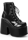 CAMEL 203 Raise Hell Patent Black Platform Boots