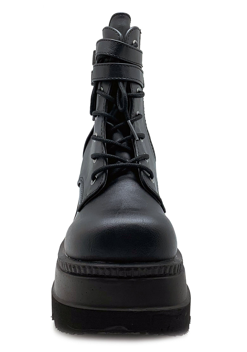 Demonia Shaker Platform Boots in Black
