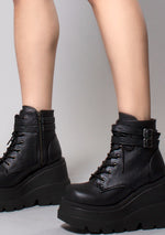 Demonia Shaker Platform Boots in Black