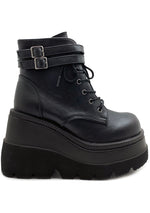 Demonia Shaker Platform Boots in Black
