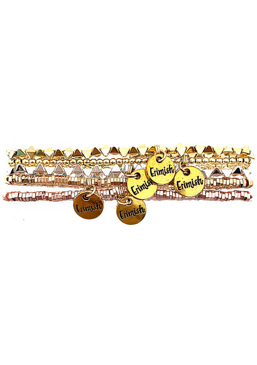Erimish 90's Chix Butterfly Wings Stacked Bracelet