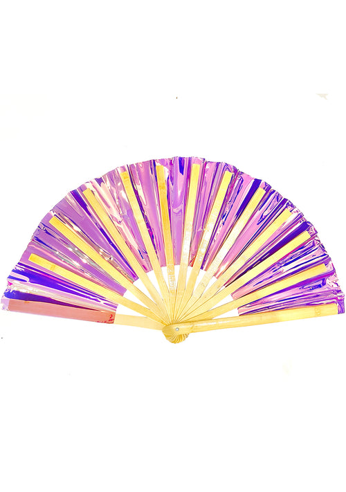 XXXtreme Pink Iridescent Fluid Rave Fan