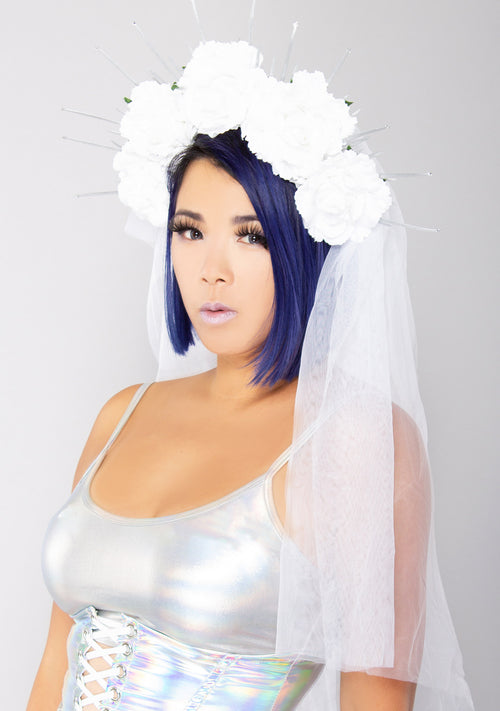 True Vision Rose Veil Crown