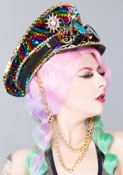 Primadonna Sequin Captain Hat