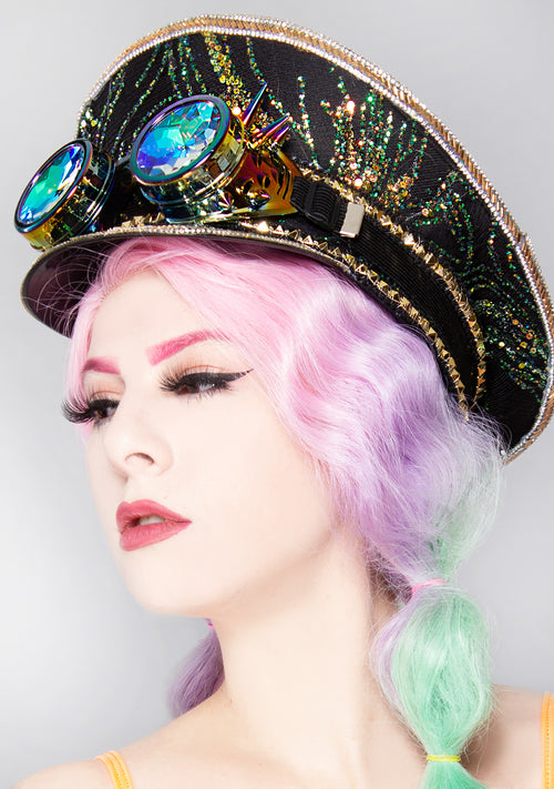 Stargazer Sequin Captain Hat