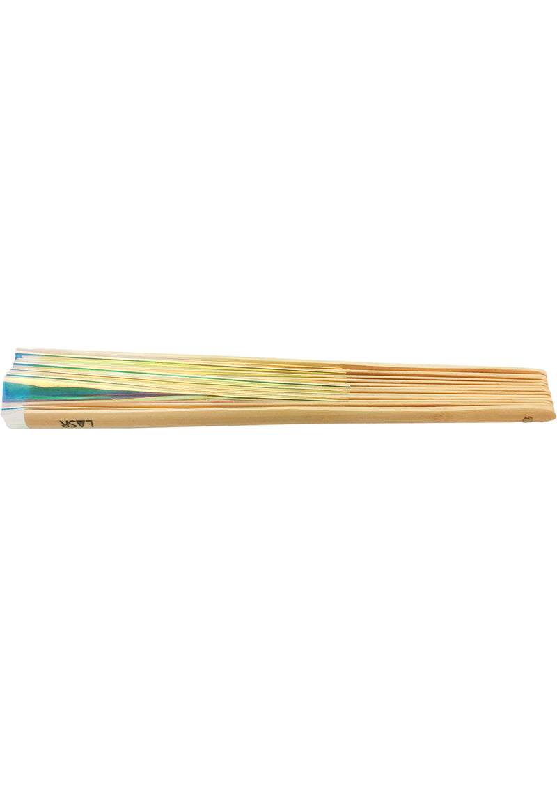 Liquid Shockwave Iridescent Fluid Rave Fan