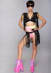 Mistress Of War Fringe Harness Skirt