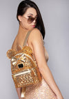 X LASR Exclusive Disney Yellow Gold Sequin Minnie Mini Backpack