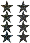 Pastease Body Minis Black Glitter Star Nipple & Body Pasties 8PK Set