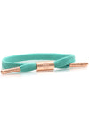 Brandy Women's Single Lace Bracelet in Turquoise/Rose Gold
