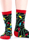 Sock It To Me Tangled Lights Crew Socks for Women
