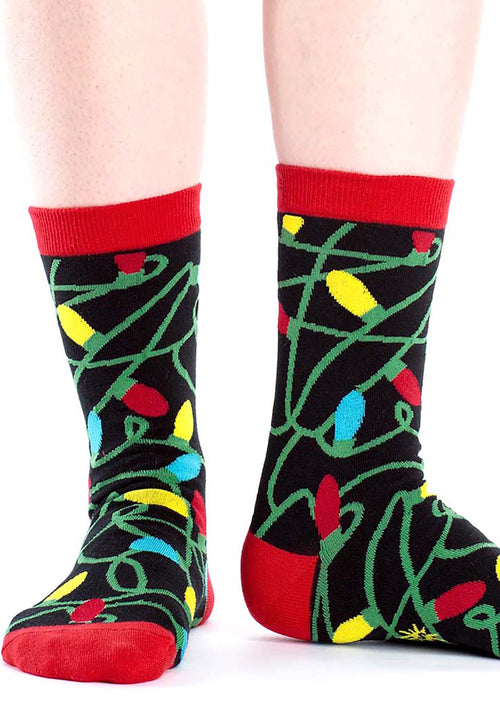 Sock It To Me Tangled Lights Crew Socks for Women