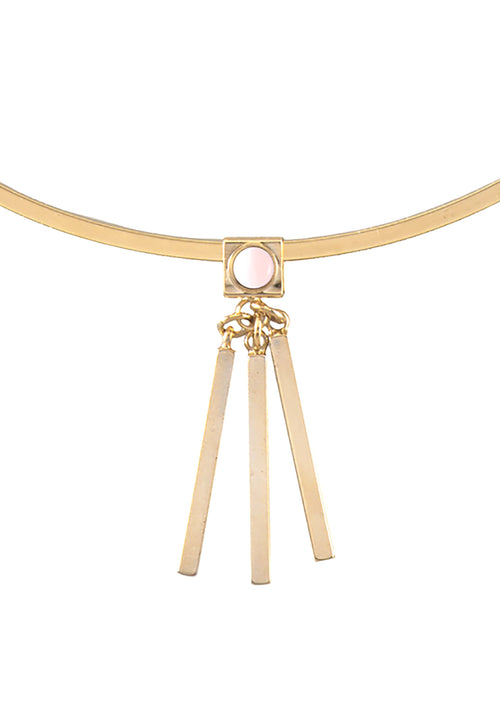 Wanderlust + Co Ava Choker in Gold/Rose