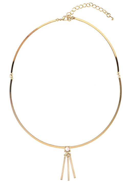 Wanderlust + Co Ava Choker in Gold/Rose