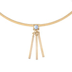 Wanderlust + Co Ava Choker in Gold/Sky