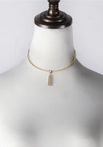 Wanderlust + Co Ava Choker in Gold/Sky