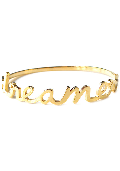 Wanderlust + Co Dreamer Bangle in Gold