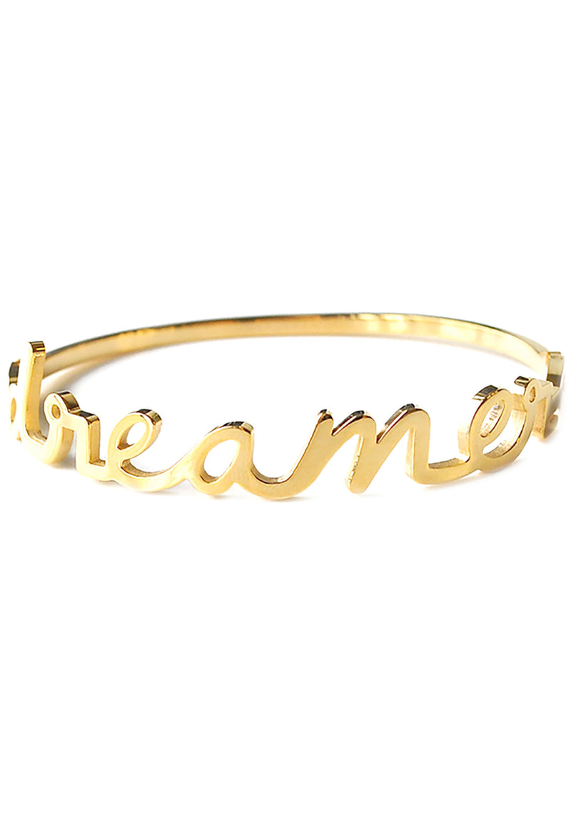 Wanderlust + Co Dreamer Bangle in Gold