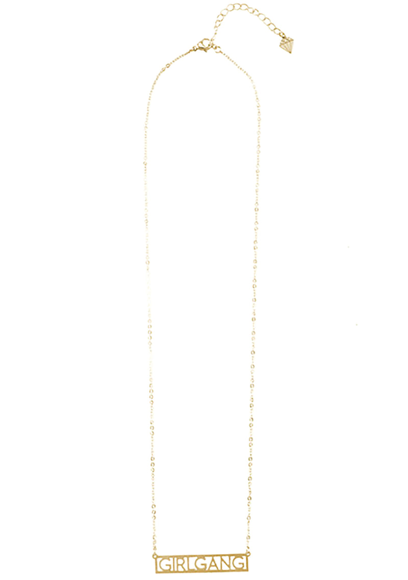 Wanderlust + Co Girlgang Necklace in Gold