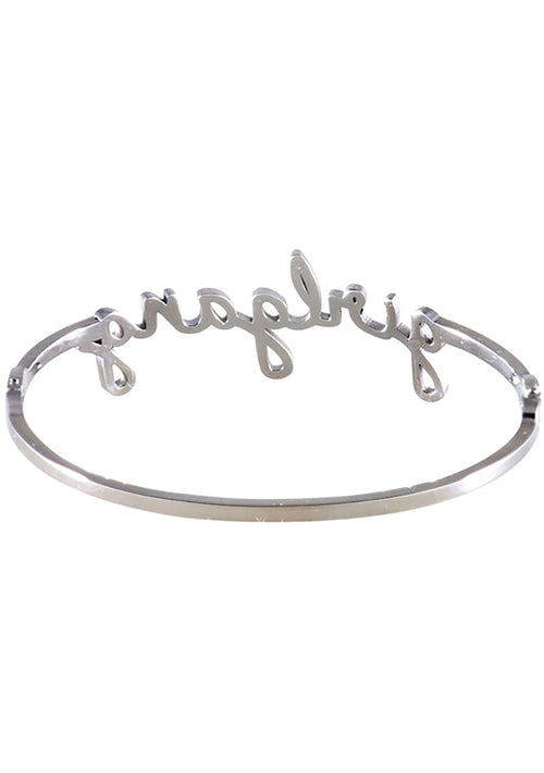 Wanderlust + Co Girlgang Bangle in Silver