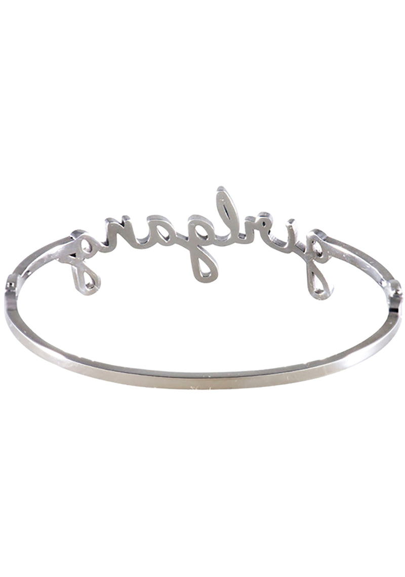 Wanderlust + Co Girlgang Bangle in Silver