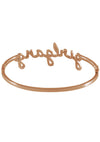 Wanderlust + Co Girlgang Bangle in Rose Gold