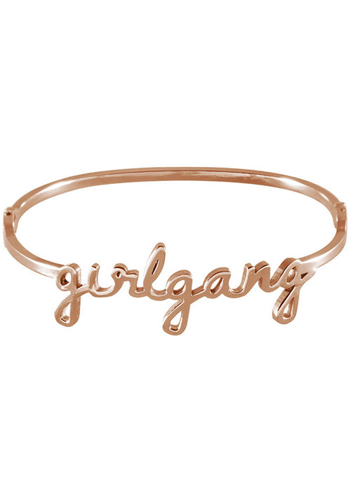Wanderlust + Co Girlgang Bangle in Rose Gold